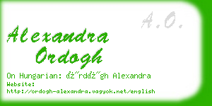 alexandra ordogh business card